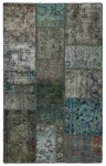 Persischer Vintage Patchwork Teppich handgeknüpft