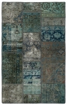 Persischer Vintage Patchwork Teppich handgeknüpft