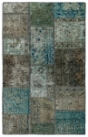 Persischer Vintage Patchwork Teppich handgeknüpft