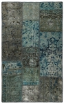 Persischer Vintage Patchwork Teppich handgeknüpft