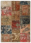 Persischer Vintage Patchwork Teppich handgeknüpft