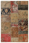 Persischer Vintage Patchwork Teppich handgeknüpft