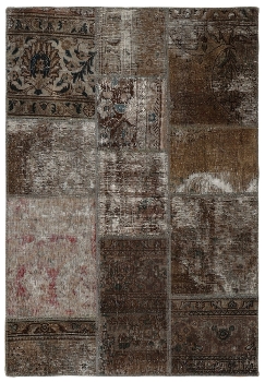 Persischer Vintage Patchwork Teppich handgeknüpft