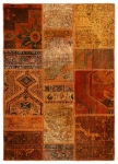 Persischer Vintage Patchwork Teppich handgeknüpft