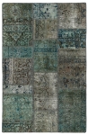 Persischer Vintage Patchwork Teppich handgeknüpft