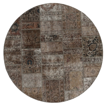 Persischer Vintage Patchwork Teppich handgeknüpft