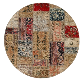 Persischer Vintage Patchwork Teppich handgeknüpft