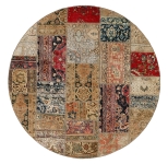 Persischer Vintage Patchwork Teppich handgeknüpft