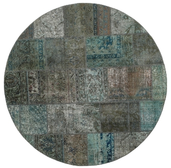 Persischer Vintage Patchwork Teppich handgeknüpft