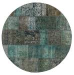 Persischer Vintage Patchwork Teppich handgeknüpft
