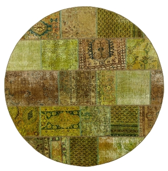 Persischer Vintage Patchwork Teppich handgeknüpft