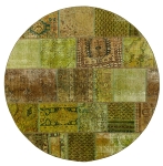Persischer Vintage Patchwork Teppich handgeknüpft