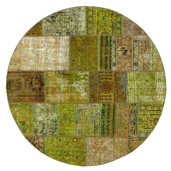 Persischer Vintage Patchwork Teppich handgeknüpft