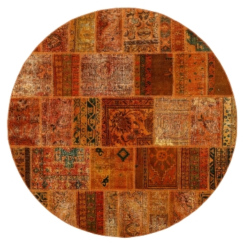 Persischer Vintage Patchwork Teppich handgeknüpft