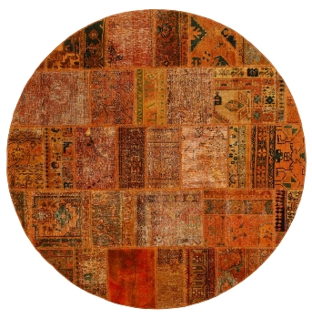Persischer Vintage Patchwork Teppich handgeknüpft