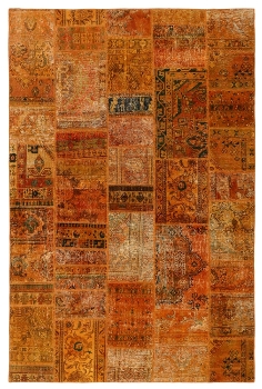 Persischer Vintage Patchwork Teppich handgeknüpft