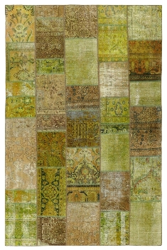 Persischer Vintage Patchwork Teppich handgeknüpft