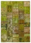 Persischer Vintage Patchwork Teppich handgeknüpft