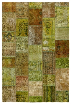 Persischer Vintage Patchwork Teppich handgeknüpft