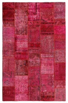 Persischer Vintage Patchwork Teppich handgeknüpft