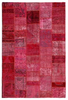Persischer Vintage Patchwork Teppich handgeknüpft