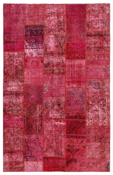 Persischer Vintage Patchwork Teppich handgeknüpft