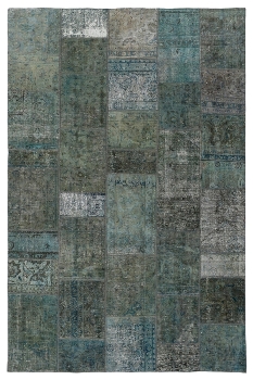 Persischer Vintage Patchwork Teppich handgeknüpft