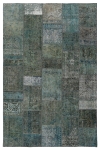 Persischer Vintage Patchwork Teppich handgeknüpft
