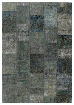 Persischer Vintage Patchwork Teppich handgeknüpft