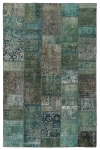 Persischer Vintage Patchwork Teppich handgeknüpft