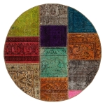 Persischer Vintage Patchwork Teppich handgeknüpft