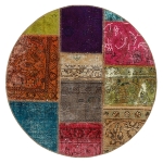 Persischer Vintage Patchwork Teppich handgeknüpft