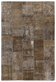 Persischer Vintage Patchwork Teppich handgeknüpft