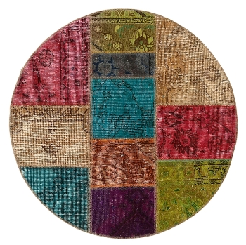 Persischer Vintage Patchwork Teppich handgeknüpft