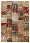 Persischer Vintage Patchwork Teppich handgeknüpft