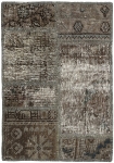 Persischer Vintage Patchwork Teppich handgeknüpft