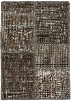 Persischer Vintage Patchwork Teppich handgeknüpft