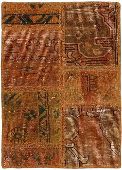 Persischer Vintage Patchwork Teppich handgeknüpft