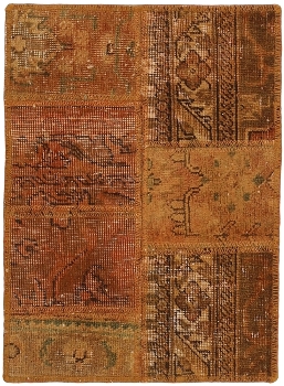 Persischer Vintage Patchwork Teppich handgeknüpft