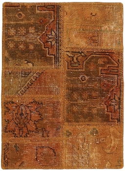 Persischer Vintage Patchwork Teppich handgeknüpft