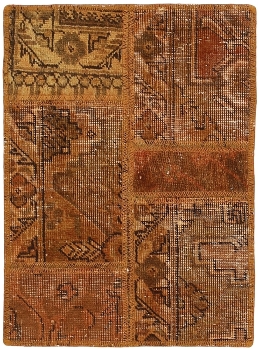 Persischer Vintage Patchwork Teppich handgeknüpft