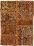 Persischer Vintage Patchwork Teppich handgeknüpft