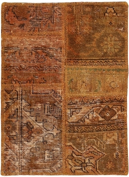 Persischer Vintage Patchwork Teppich handgeknüpft