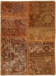Persischer Vintage Patchwork Teppich handgeknüpft