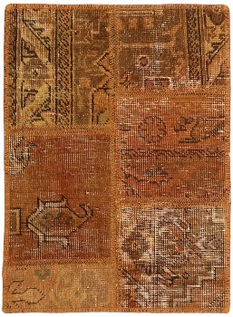 Persischer Vintage Patchwork Teppich handgeknüpft