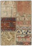 Persischer Vintage Patchwork Teppich handgeknüpft