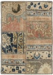 Persischer Vintage Patchwork Teppich handgeknüpft
