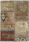 Persischer Vintage Patchwork Teppich handgeknüpft
