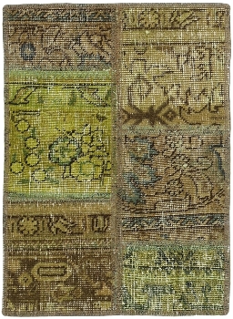 Persischer Vintage Patchwork Teppich handgeknüpft