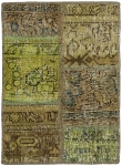 Persischer Vintage Patchwork Teppich handgeknüpft